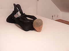 Breathplay Self Bondage In Wetsuit