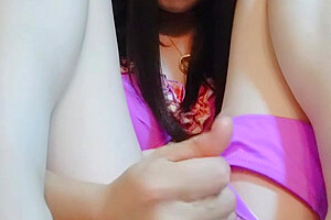 Japanese Shemale Masturbation With Bikini / 女装娘のヒキニてローションオtニー