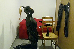 Wica Wii Morning Ass Stretching With Latex Gloves. Part 2