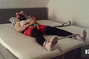 Sissy In Chasity Diaper Bondage Timelock Vibrator Cum