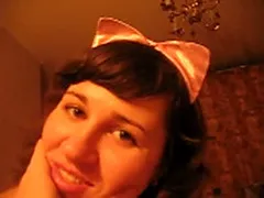 Actually admirable homemade vid with a costumed dissolute brunette hair