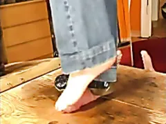 Cockbox footjob