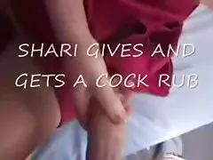 Shari gives and receives a 10-Pounder rub
