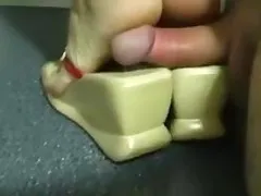 Foot fetish with my wife stepping on my prick