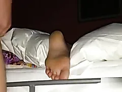 I cum on my girlfriend's feet when