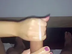 Footjob by gf