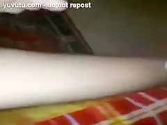 my friends give me a footjob and make me cum on her feet