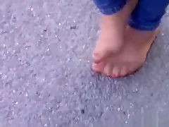 Nice feetplay on the street