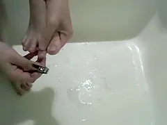 Cleaning Out and Clipping Toenails on Beautiful Feet