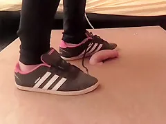 Sneakers and balerina hard cock crush