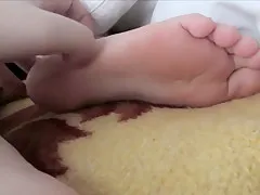 Tickling Girlfriends Feet While She Is