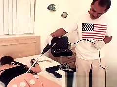 Renee is getting her ass shocked and poked by a strange doctor