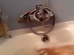 two girls taking a bath together