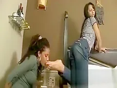 Ebony Girl Licking High Heels And Feet