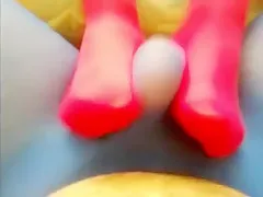 me+scottish ex gf both in tights pantyhose foot fetish fun 1