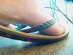 candid mature feet at bar