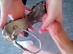 Messy Cumshots On Sexy Feet In Heels
