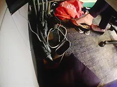 Candid Under Desk Office Shoeplay - dipping, dangling, sexy feet, shoes off