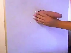 Hand & footjob at gloryhole