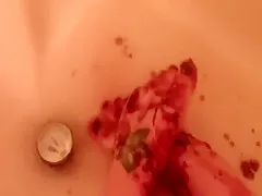Washing Dirty Nasty Feet in Bathtub