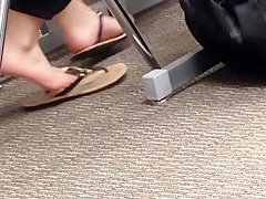 Candid College Cheerleader Feet in Class 1