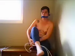 Girl gags herself with socks