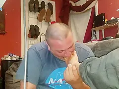 Licking chocolate off my friends HOTTass feet