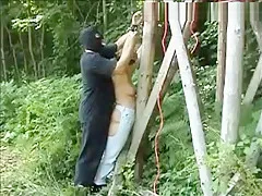 Needles in tits and pussy lips