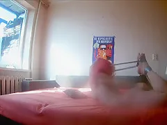 Pink haired teen 18+ love tape bondage