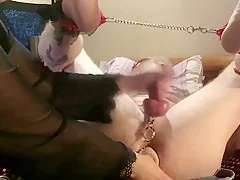 wife fucks husbands ass with a dildo