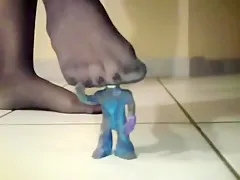 Amateur Nylon Clayman Crush Trampling