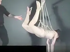 Amateur Sub Is Suspended In Ropes And Then Fucked