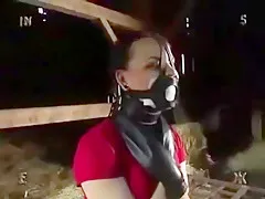 Bound and gagged in a coffin