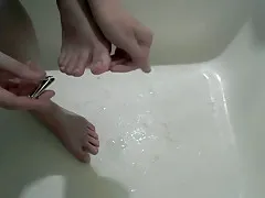 Cleaning Out and Clipping Toenails on Beautiful Feet