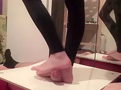 Cock and ball trample crushing - stomping