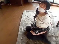 Cute Asian Girl Bound and Gagged