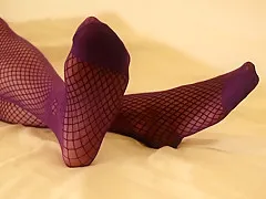 SHEER NYLONS ON FISHNETS