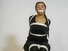 Slouch sock ebony bondage