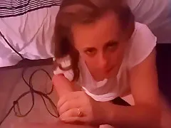 Slutty MILF Sucks, Fucks, and Cums