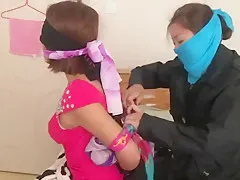 Asian Scarf Bondage Home Invasion
