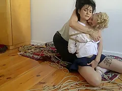 Kinbaku bondage - Me suffering in rope and shared an intense moment