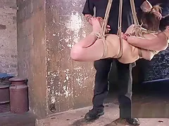 Petite slave anal hooked and vibed