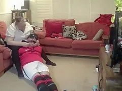 Real bondage, bound and gagged really tight