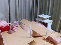 Amateur Femdom Tease Handjob and foot Tickle