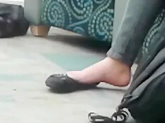 Amazing Shoeplay in Library