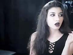 seductive erotic shy submissive smoking goth girl