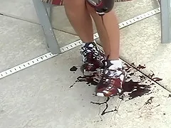 Shox with Chocolate Syrup