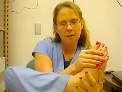 Real Nurse Sucks Toes In Hospital Closet