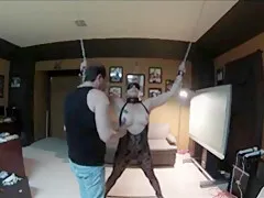 My slave Bound Spread and Spanked