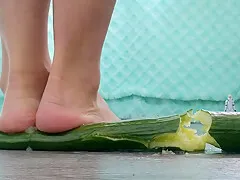 Cucumber Crush to satisfy your Foot Fetish